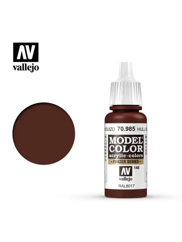 Vallejo Model Color 70985 Hull Red Acrylic Paint