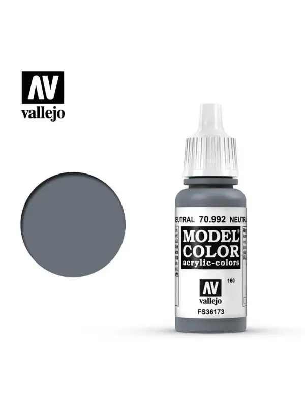 Vallejo Model Color 70992 Neutral Grey Acrylic Paint