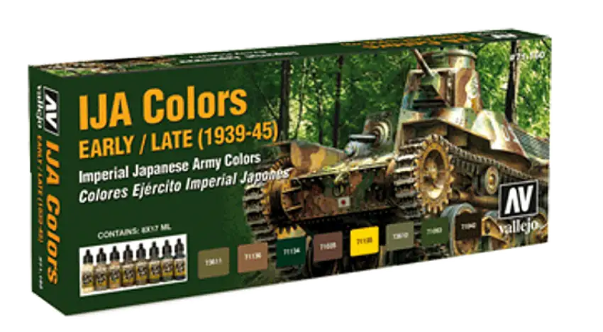 IJA Camouflage 1937-45 Model Air Paint Set (8 Colors) Vallejo Paint