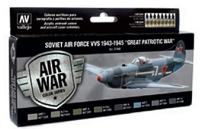 Soviet Air Force VVS 1943 to 1945 Great Patriotic War Model Air Paint Set (8 Colors) Vallejo Paint