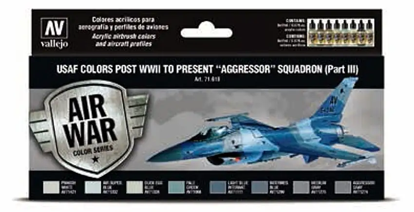 17ml Bottle USAF Colors Post WWII to Present Aggressor Squadron Part 3 Model Air Paint Set (8 Colors) Vallejo Paint