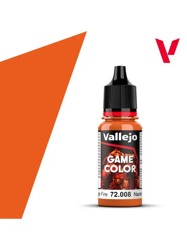 Vallejo Game Color 72008 Orange Fire Acrylic Paint