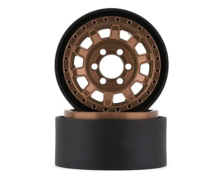 Vanquish Products KMC KM236 Tank 1.9" Beadlock Crawler Wheels (Bronze) (2)