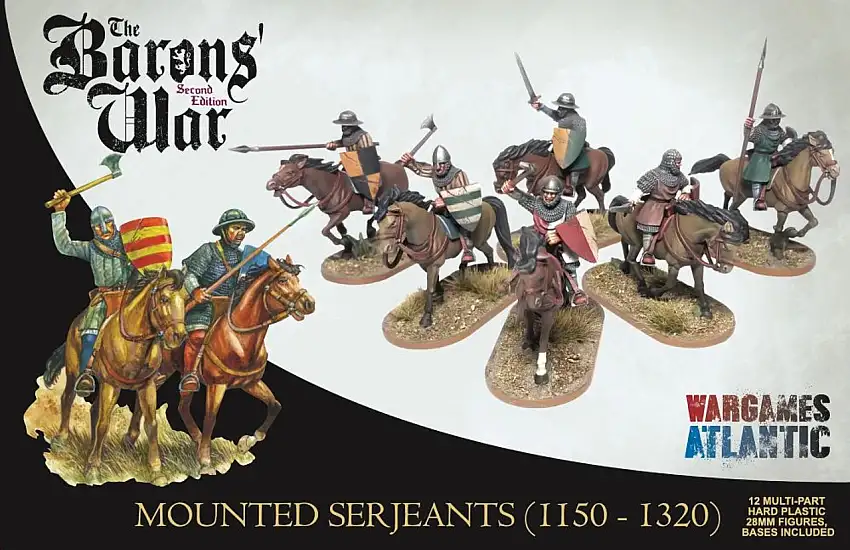 The Barons' War: Mounted Serjeants 1150-1320 (12) 28mm Wargames Atlantic
