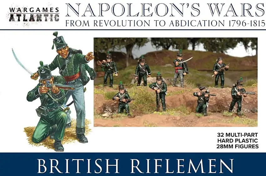 Napoleon's Wars: British Riflemen (32) 28mm Wargames Atlantic