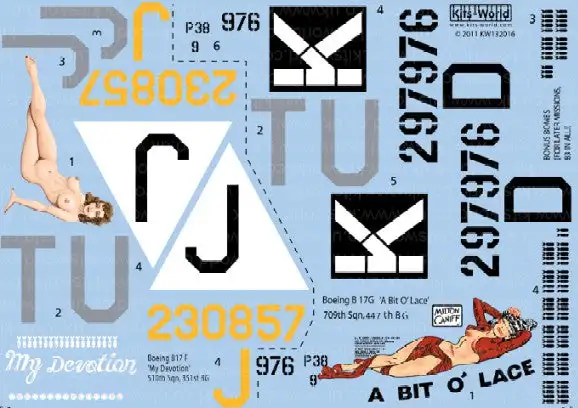 Warbird Decals 132016 1/32 B17F/G My Devotion, A Bit O' Lace