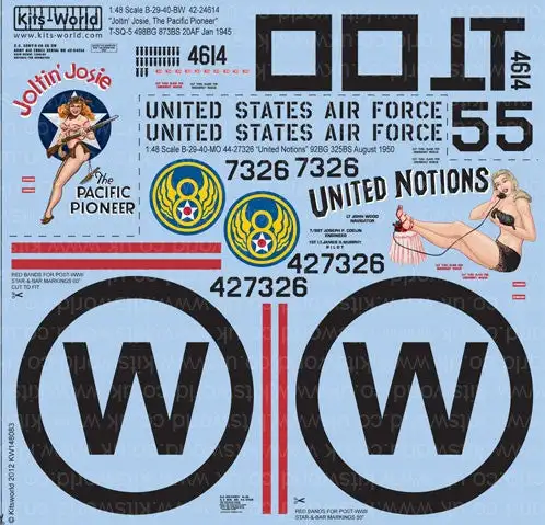 Warbird Decals 148083 1/48 B29 Joltin Josie The Pacific Pioneer, United Notions