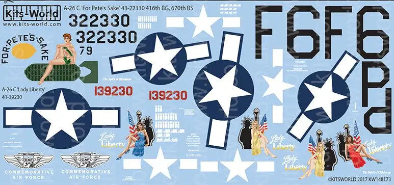 Warbird Decals 148173 1/48 A26C For Pete's Sake, Lady Liberty