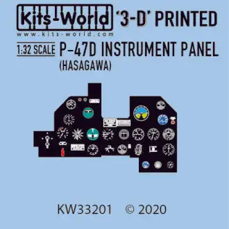 Warbird Decals 33201 1/32 3D Color Instrument Panels P47D for HSG