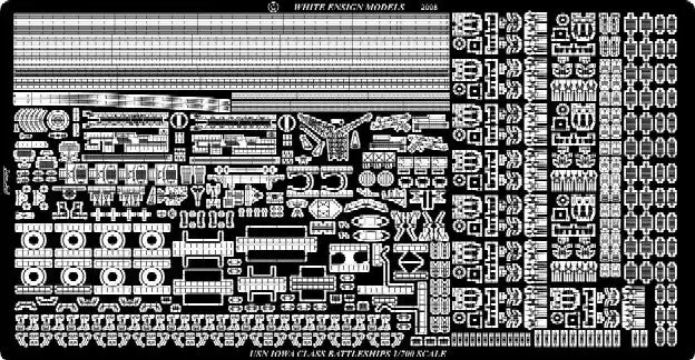 White Ensign Models 756 1/700 WWII Iowa Class for FJM & TAM (D)