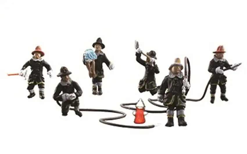 Scenic Accents Rescue Firefighters (6) HO Scale Woodland Scenics