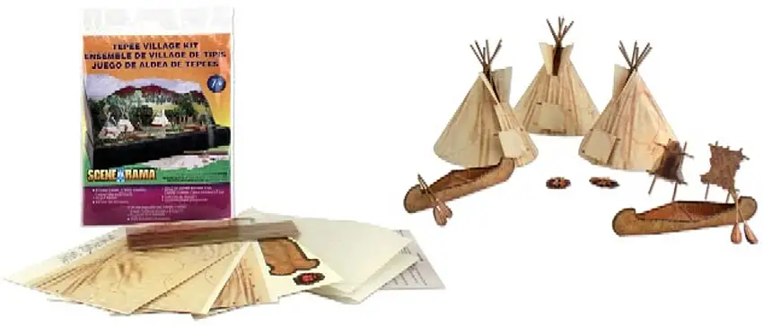 Scene-A-Rama Tepee Village Set Woodland Scenics