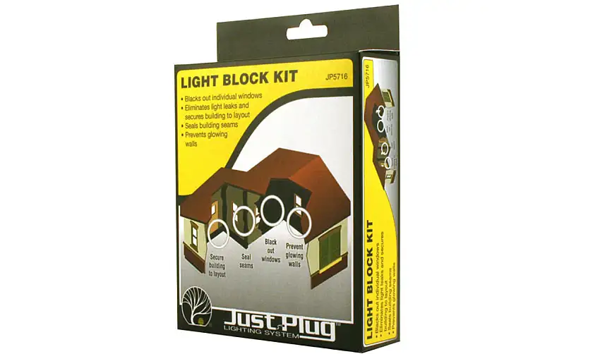 Just Plug: Light Block Kit, Black Ribbon Putty & Masking Paint Woodland Scenics