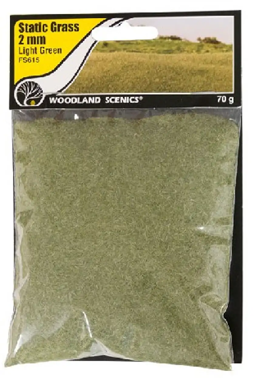 Static Grass- Light Green (2mm) Woodland Scenics