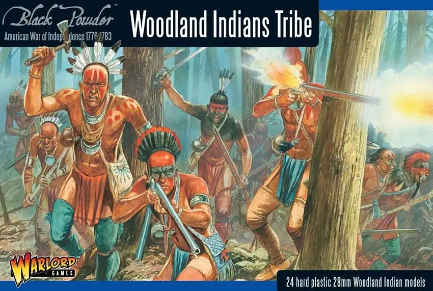 Black Powder: Woodland Indians Tribe 1776-1783 (24) (Plastic) 28mm Warlord Games