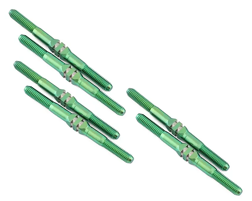 Whitz Racing Products HyperMax RC10B6.1/B6.1D 3.5mm Titanium Turnbuckle Kit (Green)