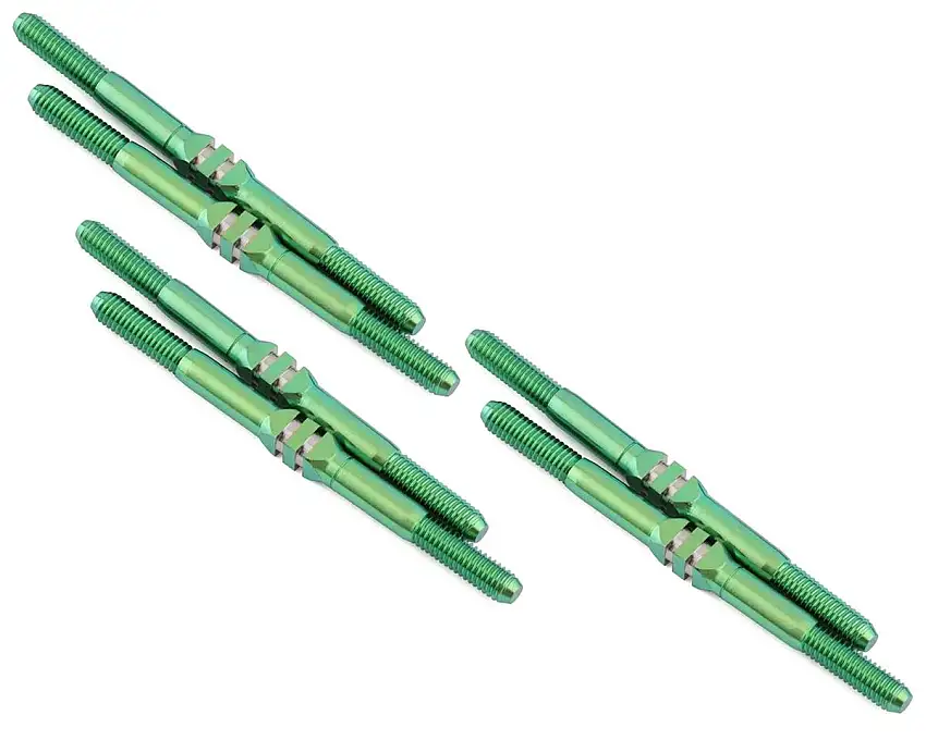 Whitz Racing Products HyperMax TLR 22 5.0 Elite 3.5mm Titanium Turnbuckle Kit (Green)