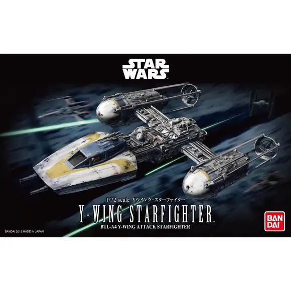 Bandai Hobby Star Wars Y-Wing Starfighter 1/72 Scale Model Kit