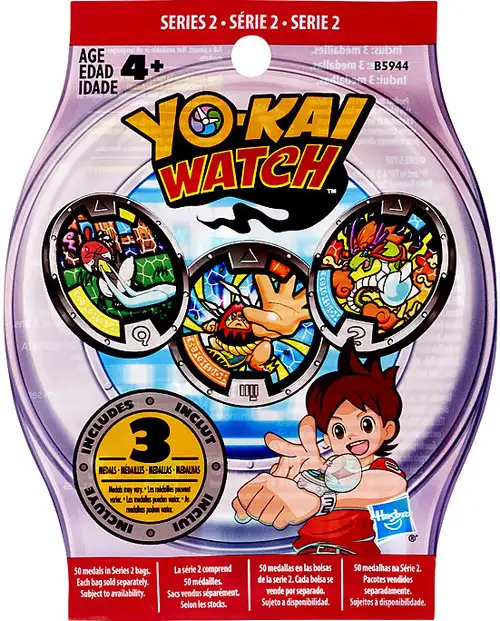 Yo-Kai Watch Series 2 YOKAI MEDALS Mystery Pack [3 RANDOM Medals]