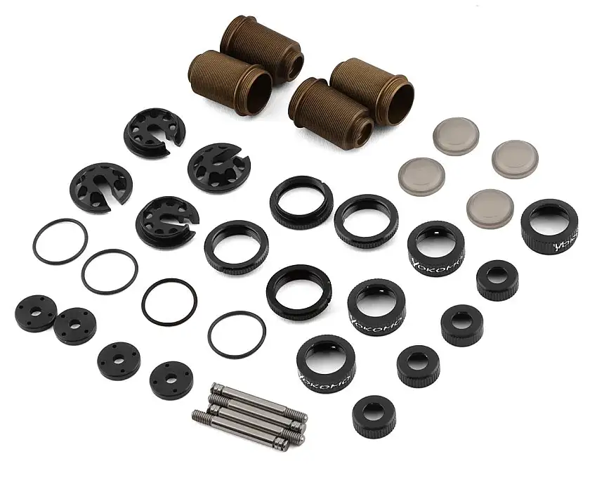 Yokomo Aluminum SLF Big Bore Kashima Coated Drift Shocks Set (Black)