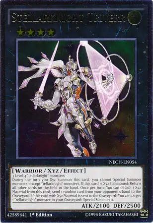 YuGiOh Trading Card Game The New Challengers Ultimate Rare Stellarknight Triverr NECH-EN054