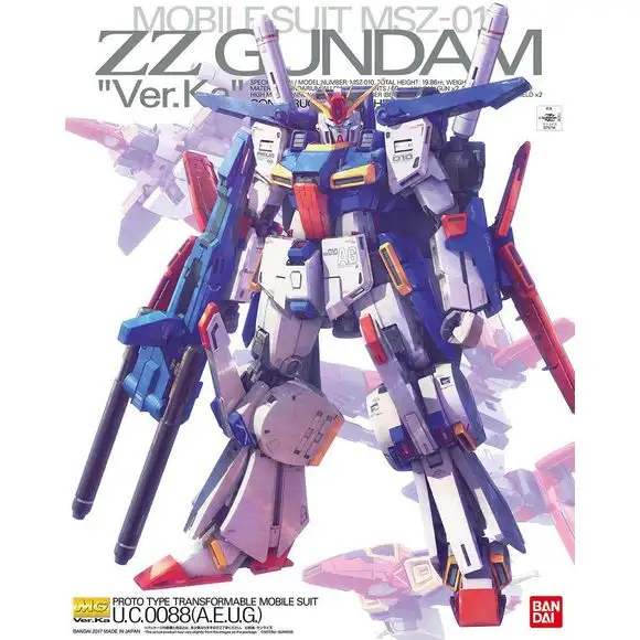 Bandai Hobby Double Zeta Gundam ZZ Gundam Ver.Ka MG 1/100 Model Kit